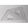 2x Set Geodreiecke Dreiecke mit Tuschkante 30-45-60-90°  NESTLER