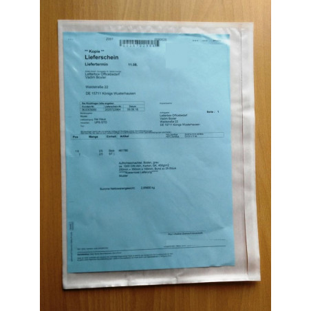 Große DIN C4 selbstklebende Dokumententaschen 330 x 245 mm Lieferscheintaschen